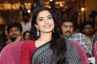 Rashmika Mandanna Black Saree Pics